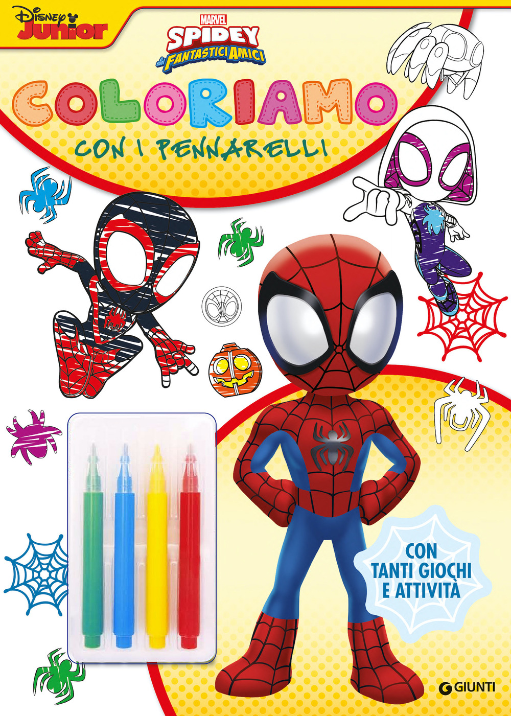 Spidey. Coloriamo con i pennarelli. Super album. Ediz. a colori. Con 4 pennarelli
