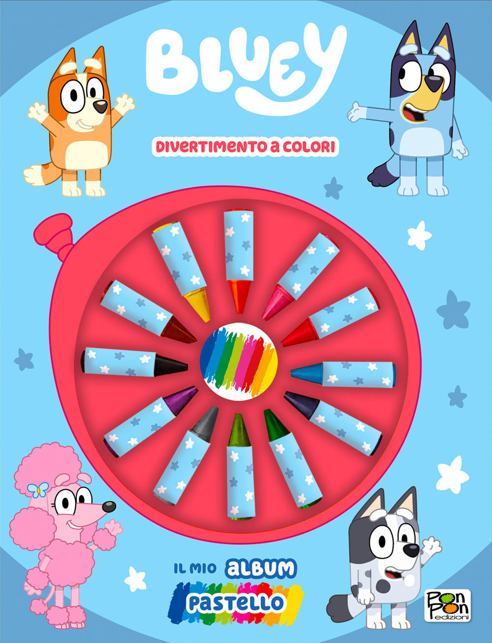Divertimento a colori. Bluey. Il mio album pastello. Ediz. illustrata. Con pastelli
