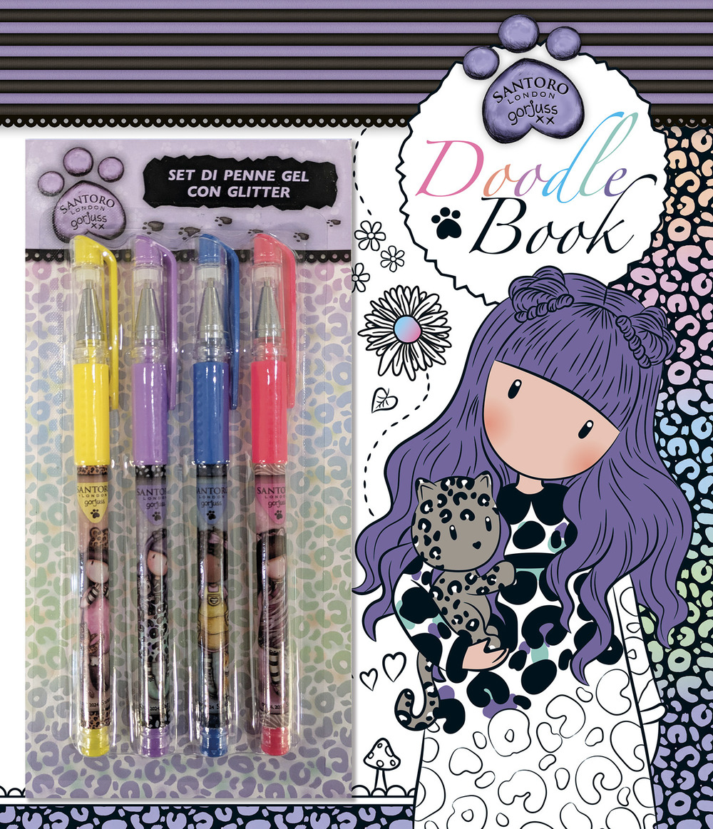 Doodle book. Gorjuss. Ediz. a colori. Con 4 penne glitter