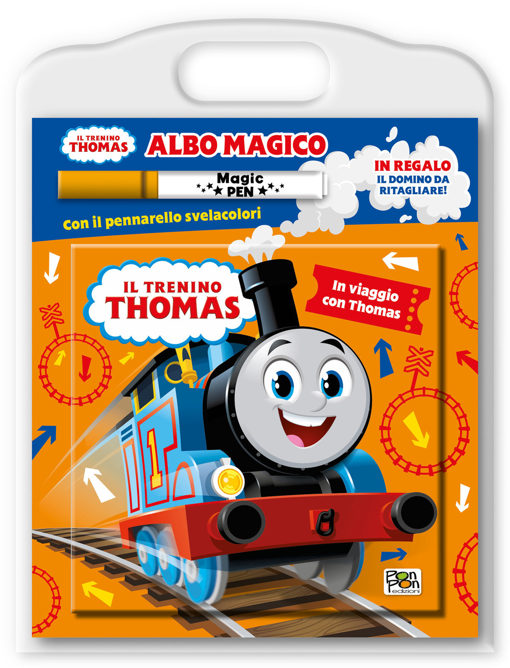 In viaggio con Thomas. Il trenino Thomas. Albo magico. Ediz. a colori. Con pennarello svelacolori