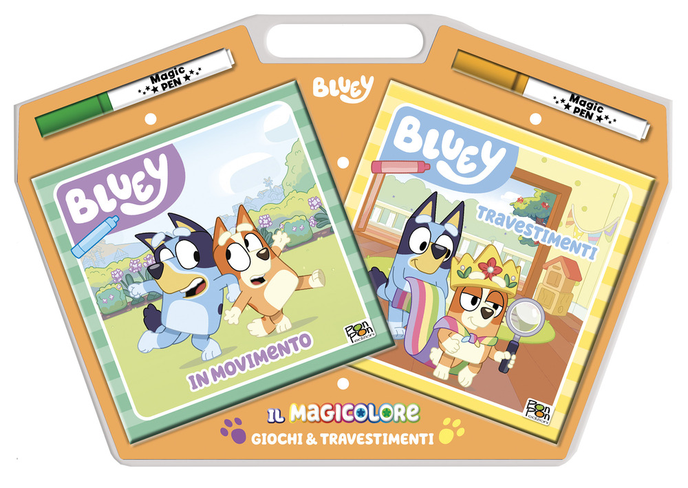 Giochi e travestimenti. Bluey. Magicolore. Ediz. a colori. Con 2 pennarelli svelacolore