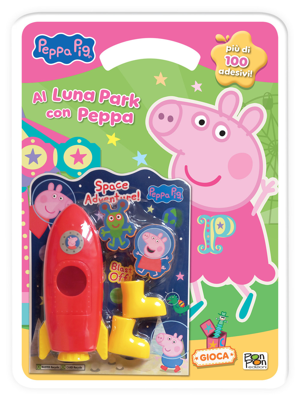 Al luna park con Peppa. Peppa Pig. Con adesivi. Ediz. a colori. Con razzo spaziale