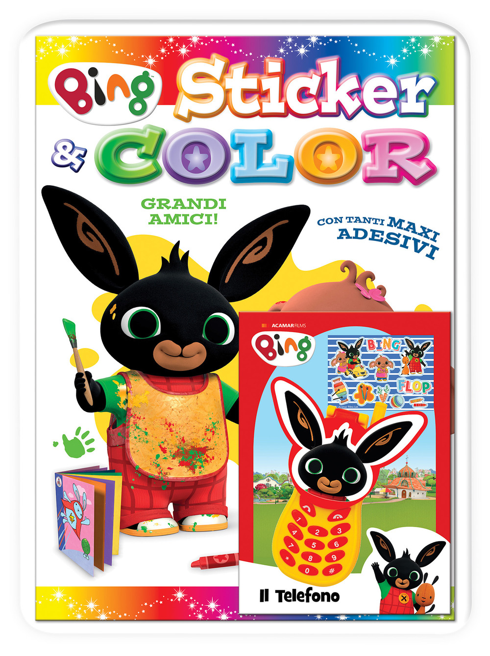 Grandi amici! Sticker & color. Bing. Ediz. a colori. Con telefono di Bing
