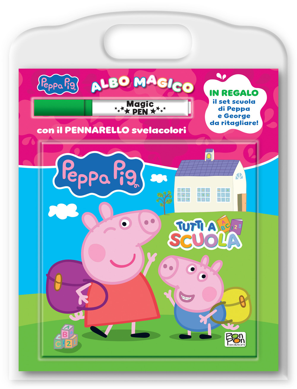 Tutti a scuola! Albo magico. Peppa pig. Ediz. a colori. Con pennarello svelacolori