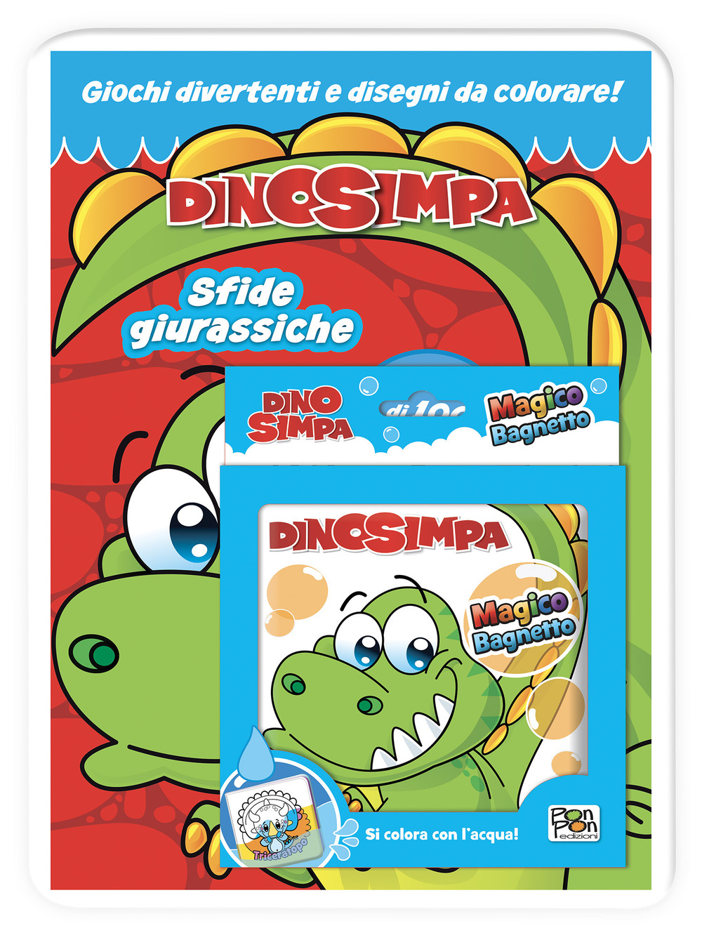 Sfide giurassiche. Dinosimpa. Activity book. Con set bagnetto