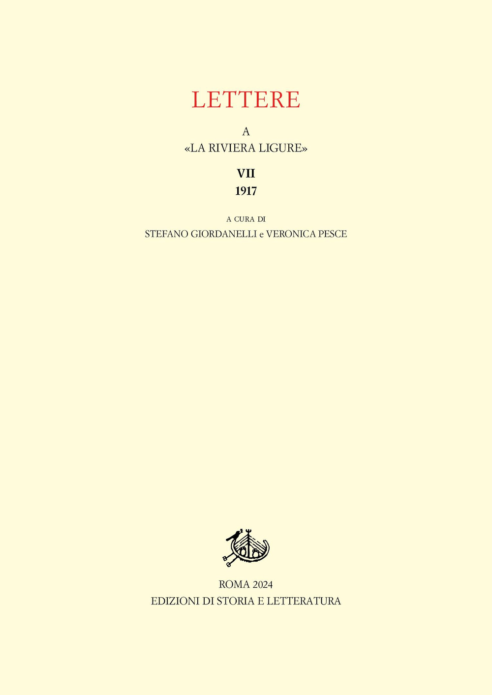 Lettere a «La Riviera Ligure». Vol. 7