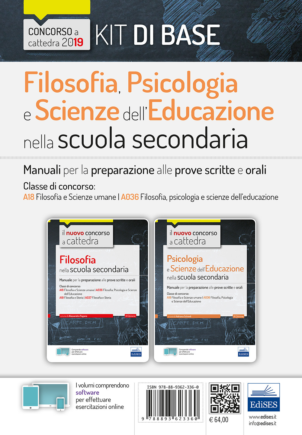 Kit filosofia, psicologia e scienze dell'educazione nella scuola secondaria. Manuali per la preparazione al concorso a cattedra classe A18