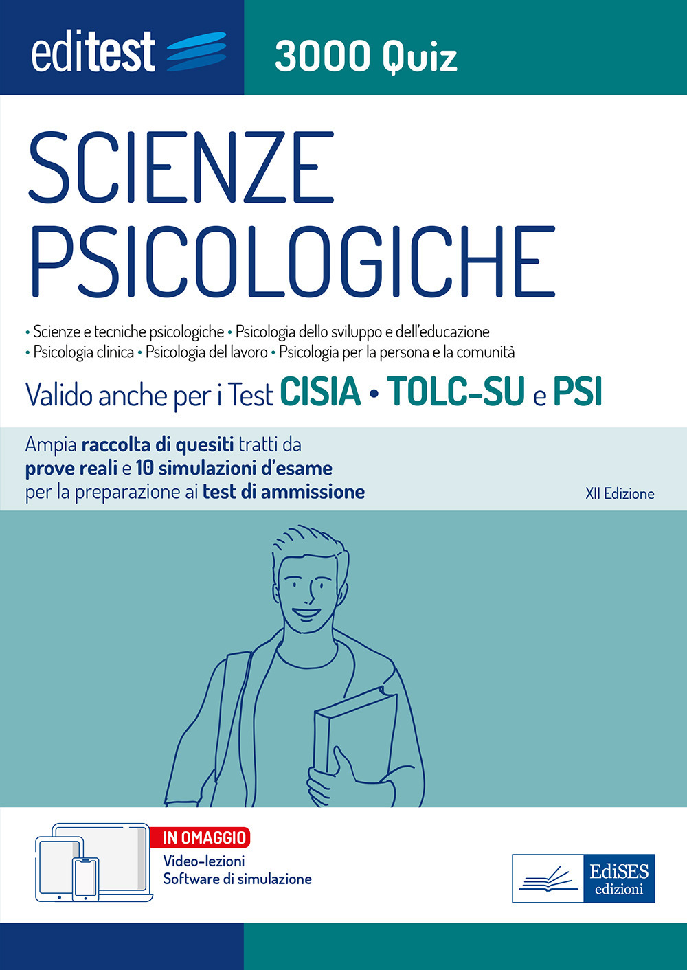 EdiTEST. Scienze psicologiche. 3000 Quiz. Ampia raccolta di quiz tratti da prove reali e 10 simulazioni per la preparazione ai test di ammissione. Con software di simulazione