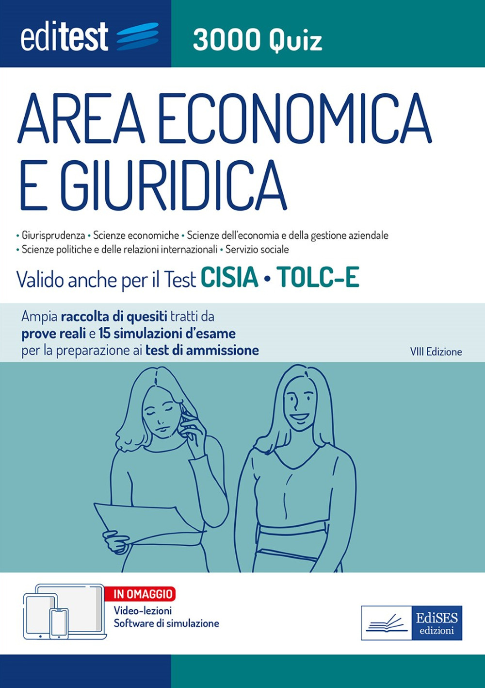 EdiTEST. Area economica e giuridica. 3000 quiz. Ampia raccolta di quesiti tratti da prove reali e 15 simulazioni d'esame per la preparazione ai test di accesso. Con software di simulazione