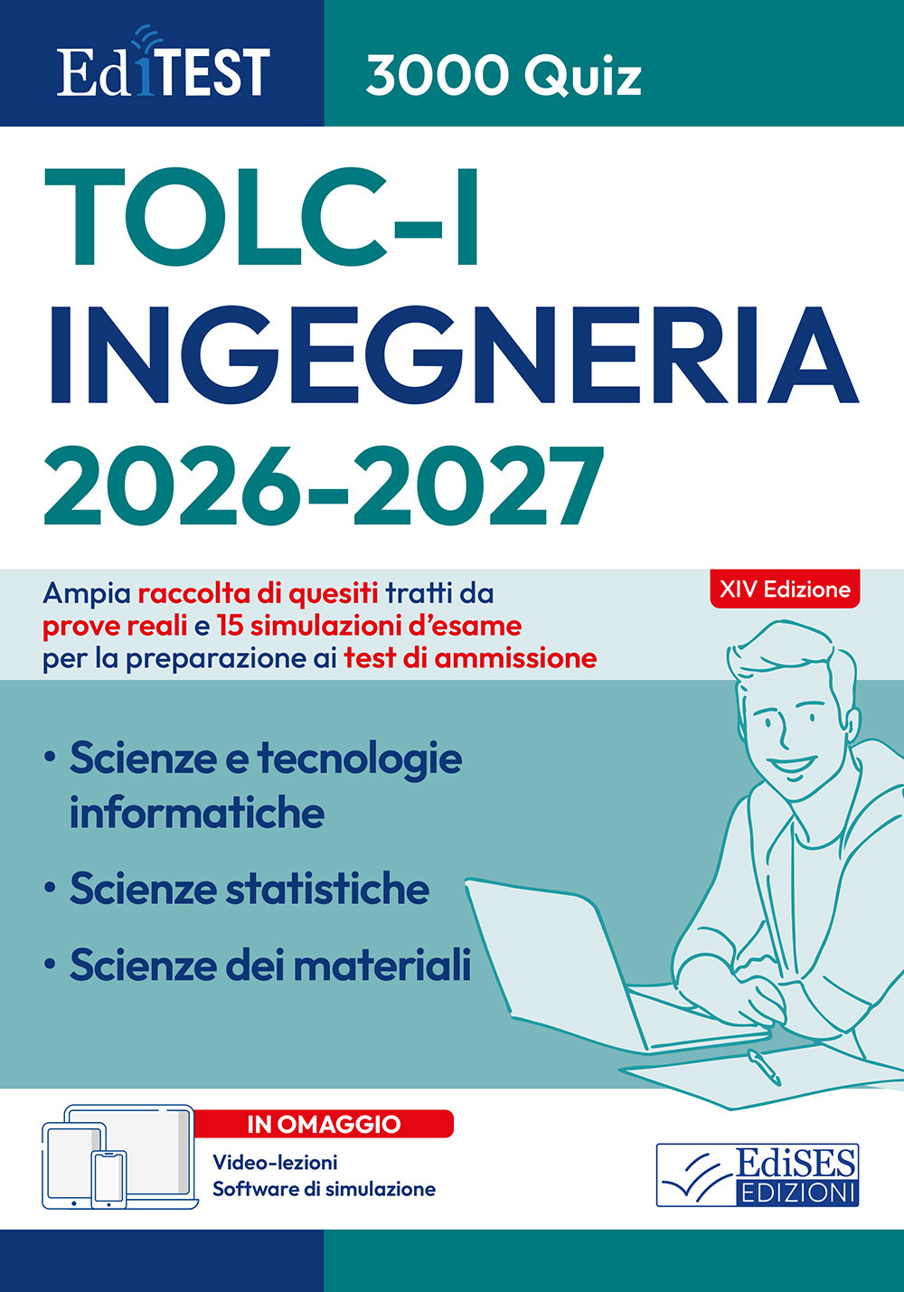 EdiTEST. Ingegneria. 3000 quiz. TOLC-I 2026-27. Con software di simulazione. Con video-lezioni