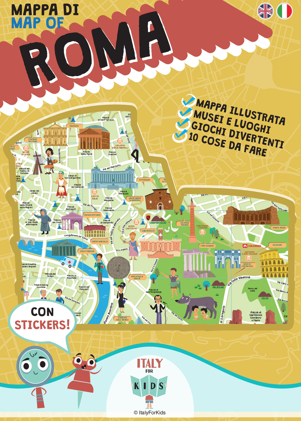 Mappa di Roma illustrata. Ediz. multilingue