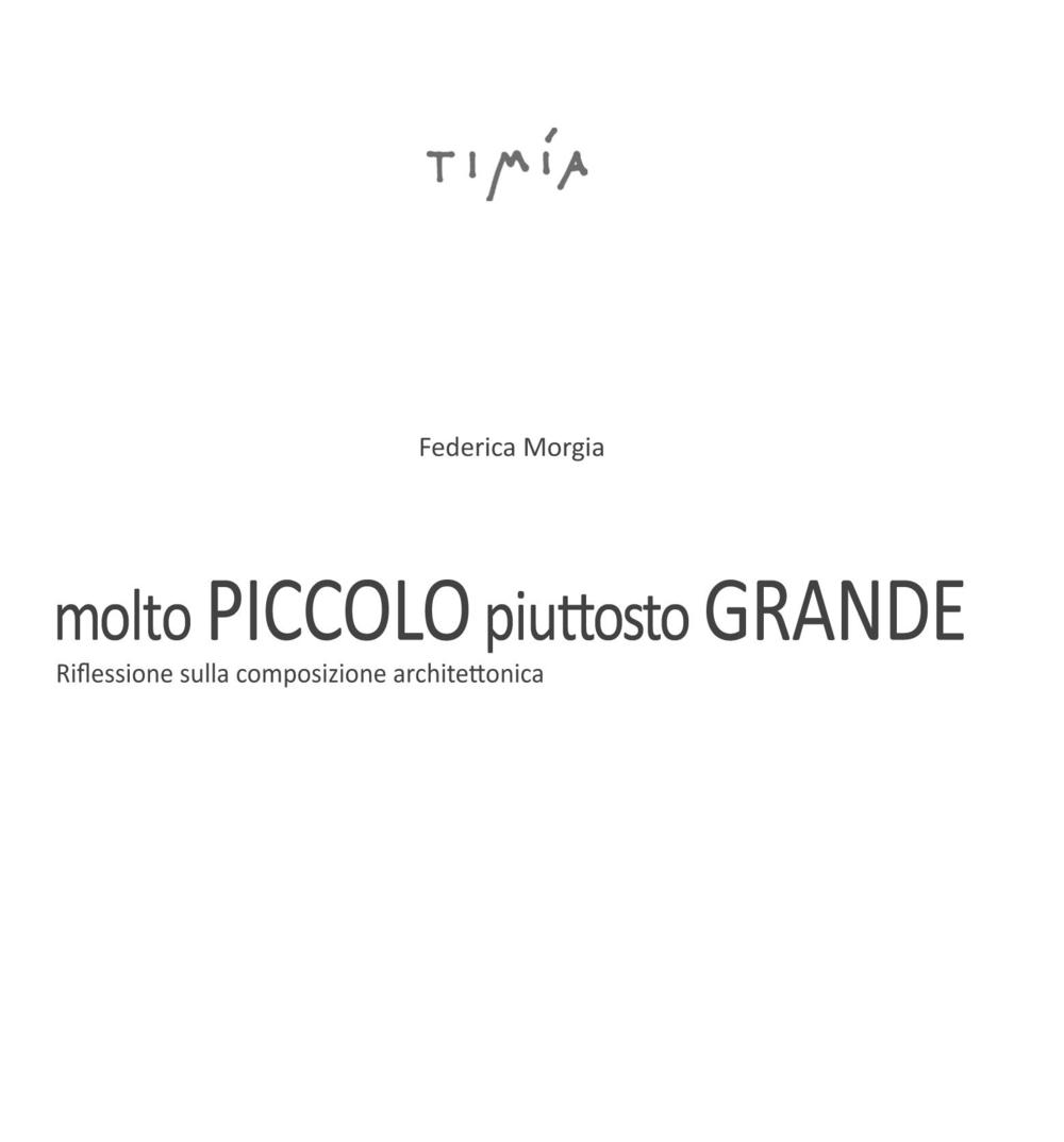 Molto piccolo. Piuttosto grande. Riflessione sulla composizione architettonica. Ediz. illustrata