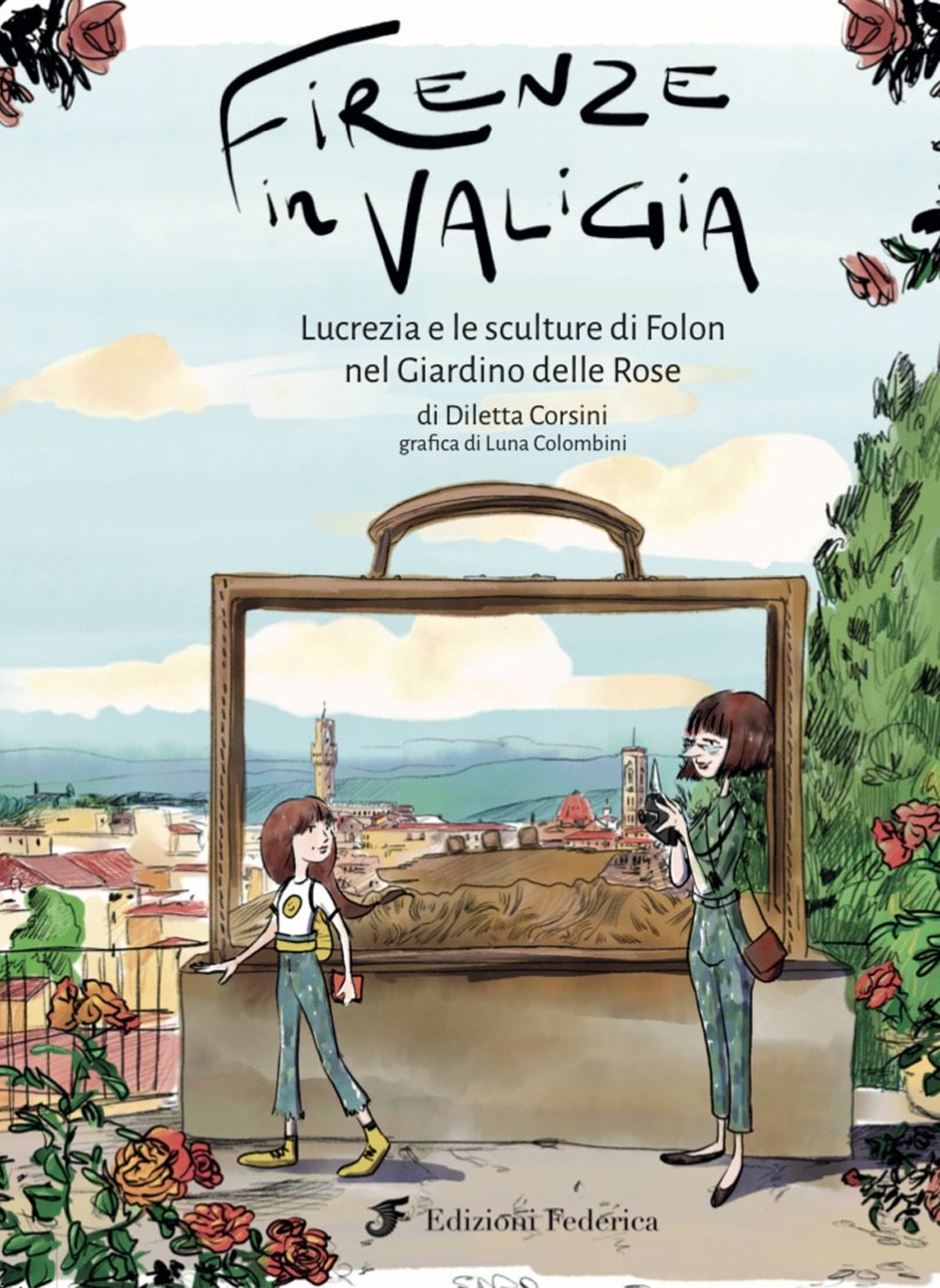 Firenze in valigia. Lucrezia e le sculture di Folon nel giardino delle rose