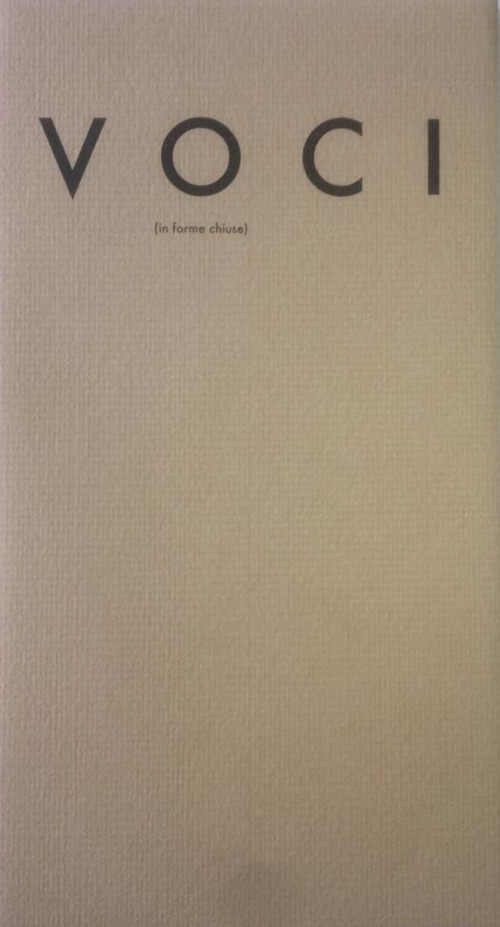 Voci. In forme chiuse