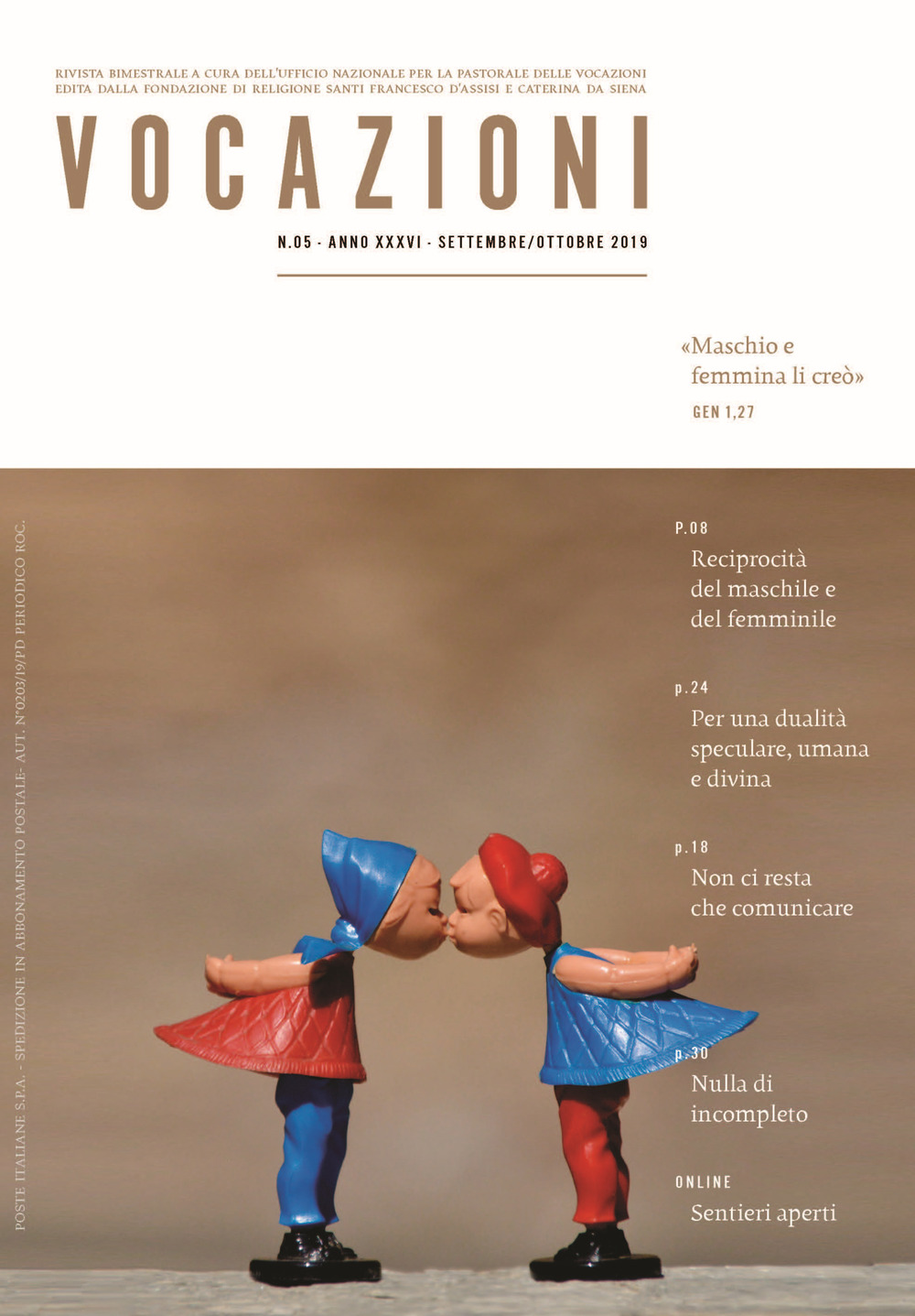 Vocazioni (2019). Vol. 5: Maschio e femmina li creò (Settembre-Ottobre)