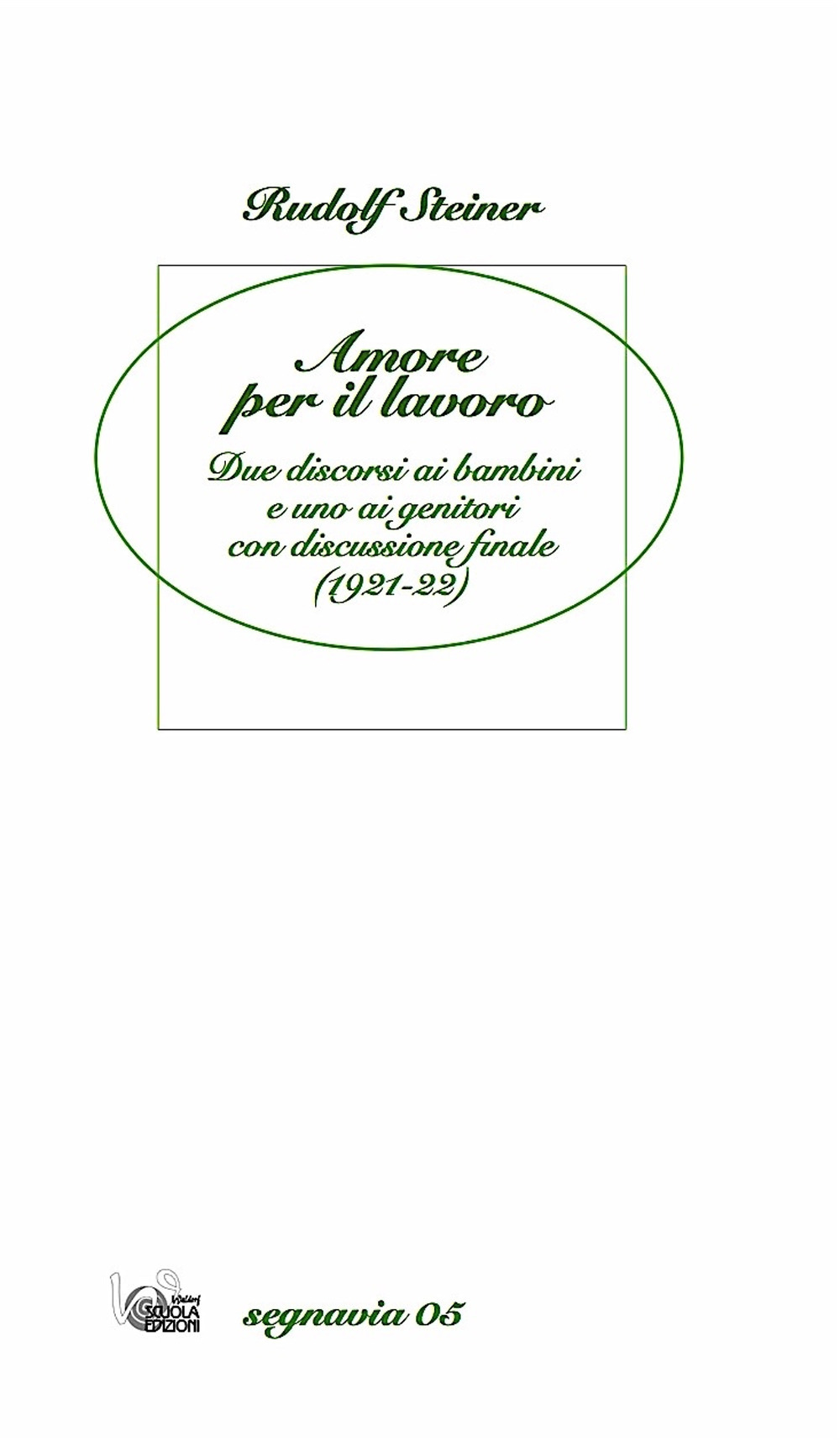 Amore per il lavoro. Due discorsi ai bambini e uno ai genitori con discussione finale (1921-22)