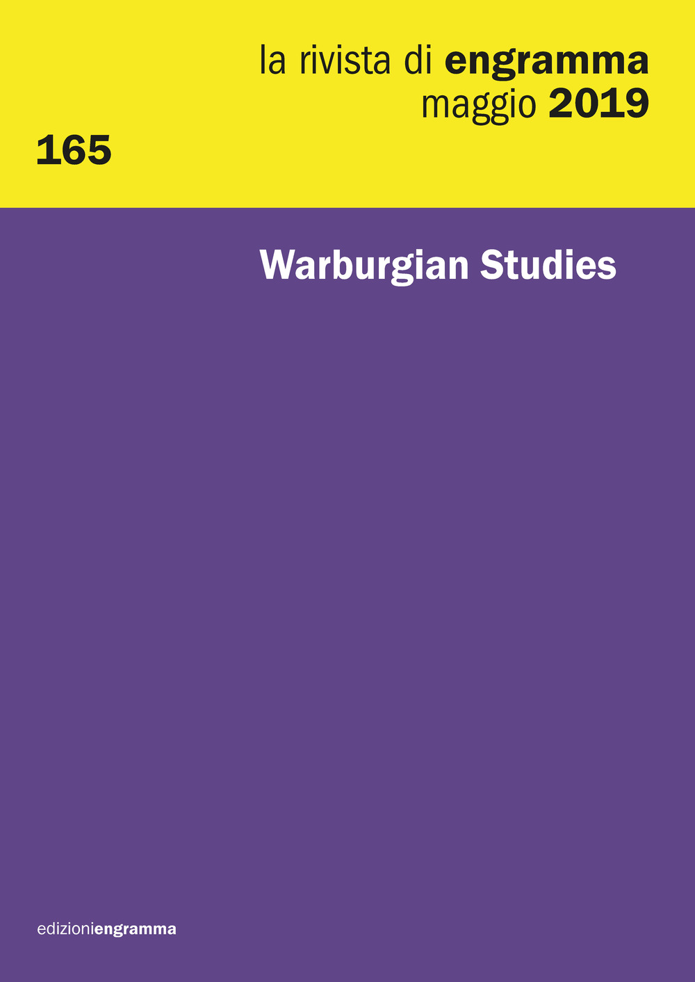 La rivista di Engramma (2019). Vol. 165: Warburgian Studies