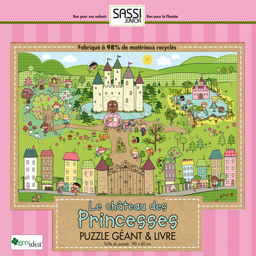 Le chateau des princesses. Puzzle géant et livre