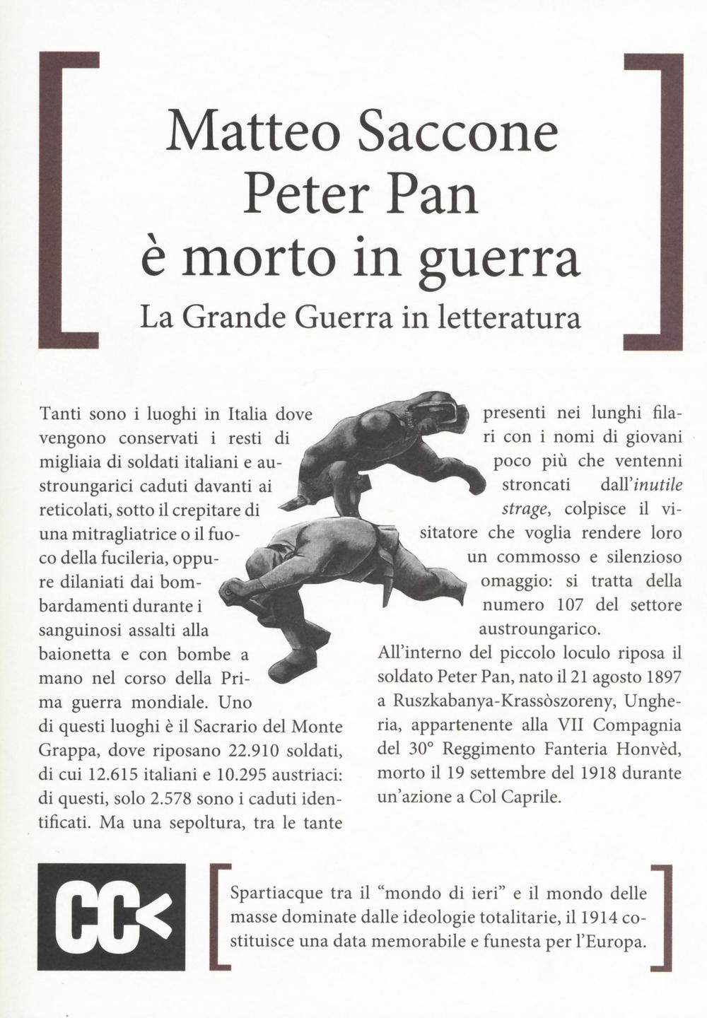 Peter Pan è morto in guerra. La grande guerra in letteratura