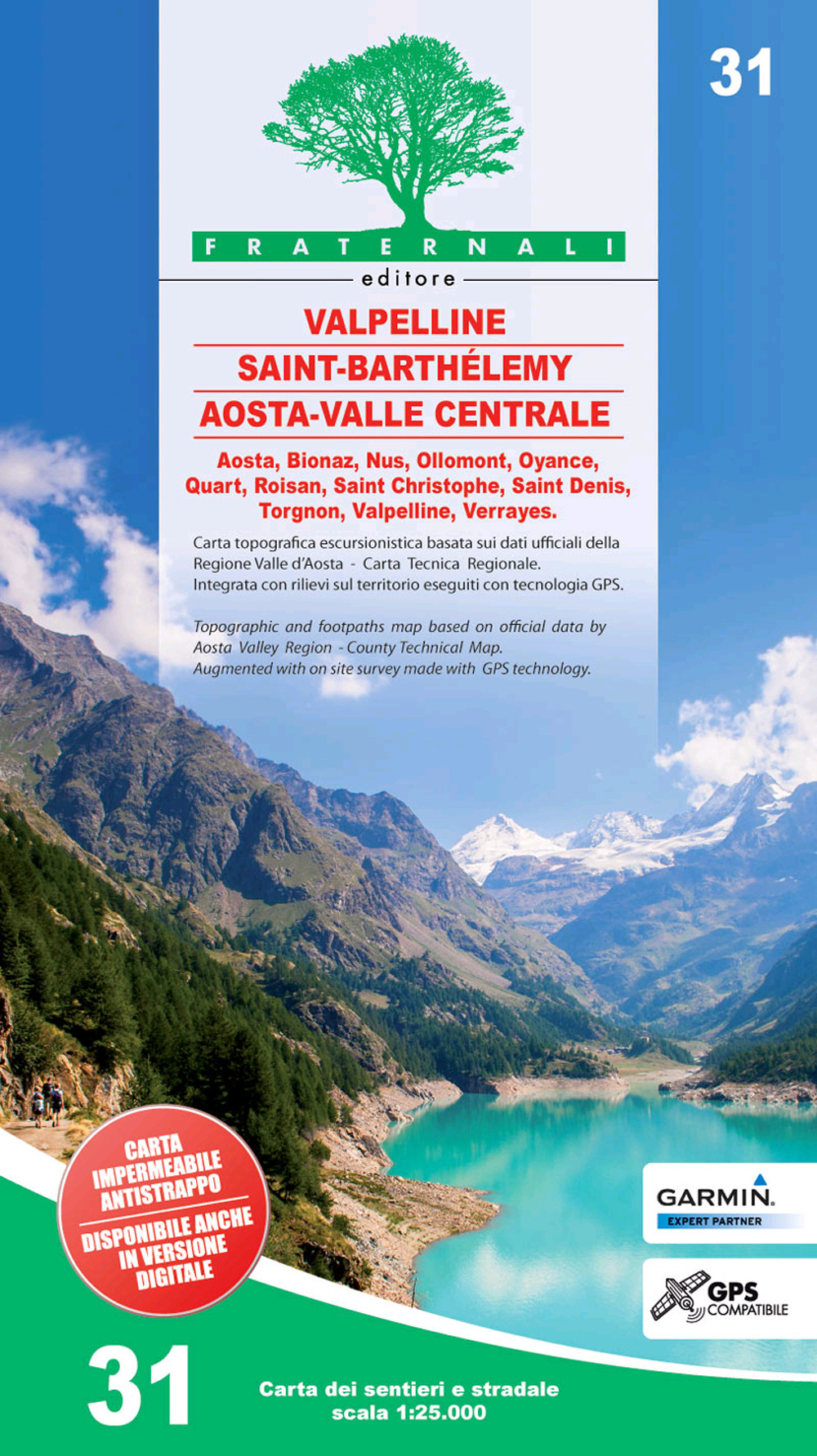 Carta n. 31. Valpelline, Saint-Barthélemy, Aosta 1:25.000