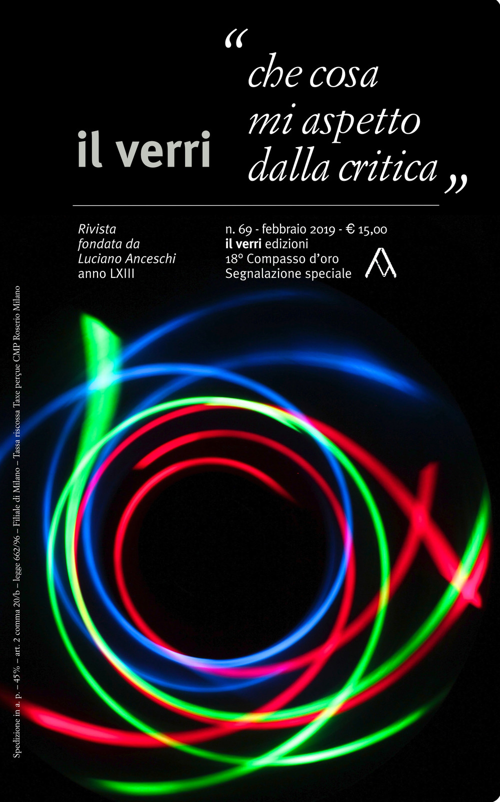 Il Verri (2019). Vol. 69: «Che cosa mi aspetto dalla critica»