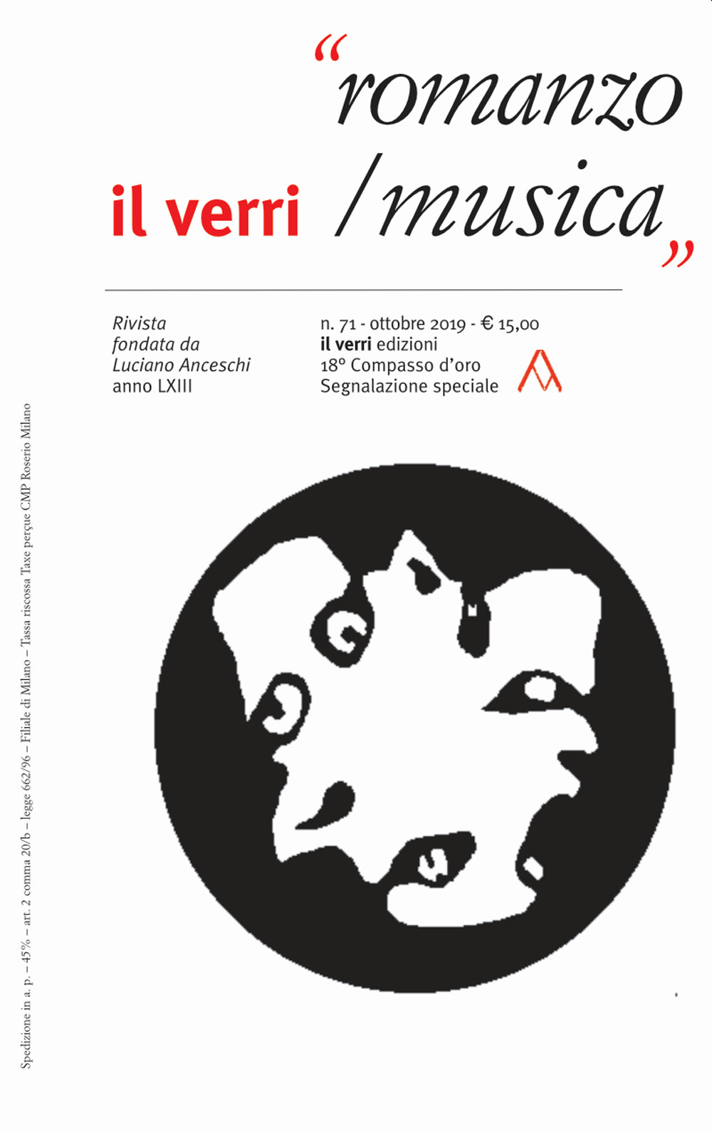 Il Verri (2019). Nuova ediz.. Vol. 71: Romanzo/Musica