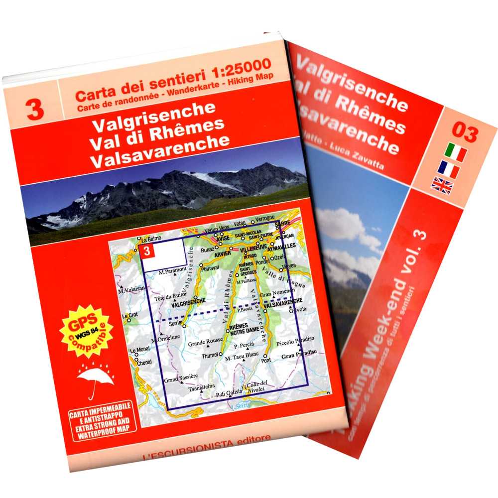 Valgrisenche-Val di Rhemes-Valsavarenche. Scala 1:25.000. Ediz. multilingue. Con mappa escursionistica 1:25000