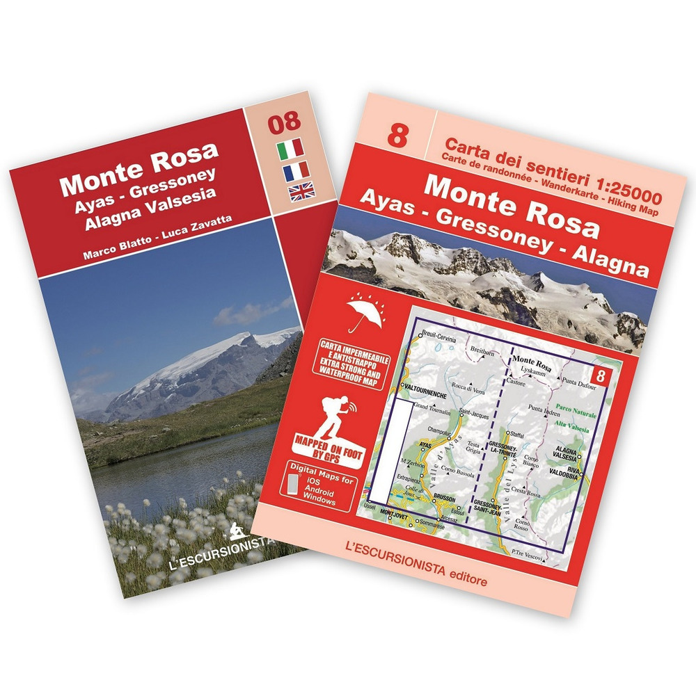 Monte Rosa. Ayas, Gressoney, Alagna Valsesia. Ediz. italiana, francese e inglese. Con Carta geografica ripiegata