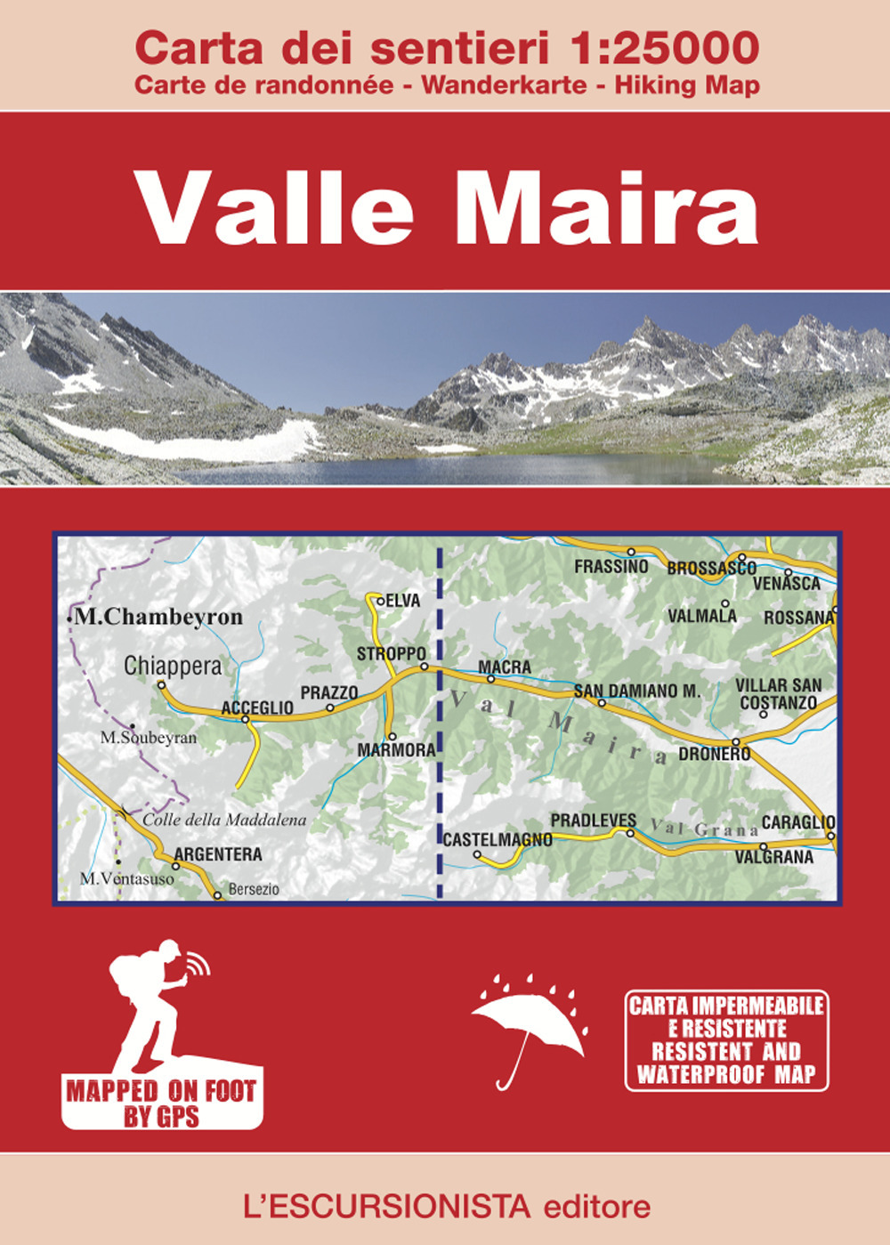 Valle Maira 1:25000. Carta dei sentieri-Carte de randonée-Wanderkarte-Hiking Map. Ediz. multilingue