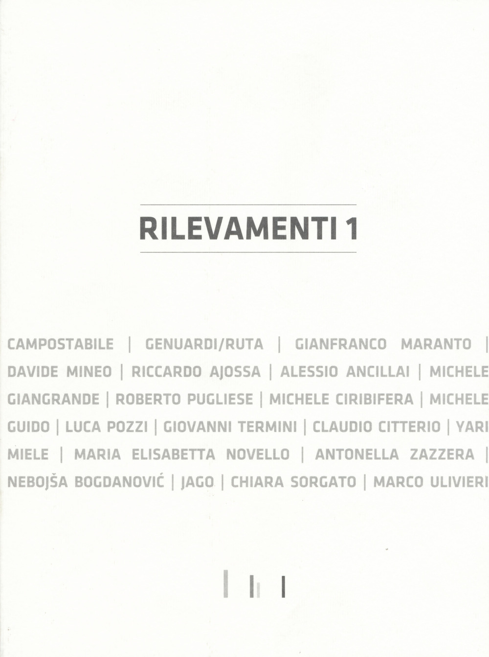 Rilevamenti 1. Ediz. a colori