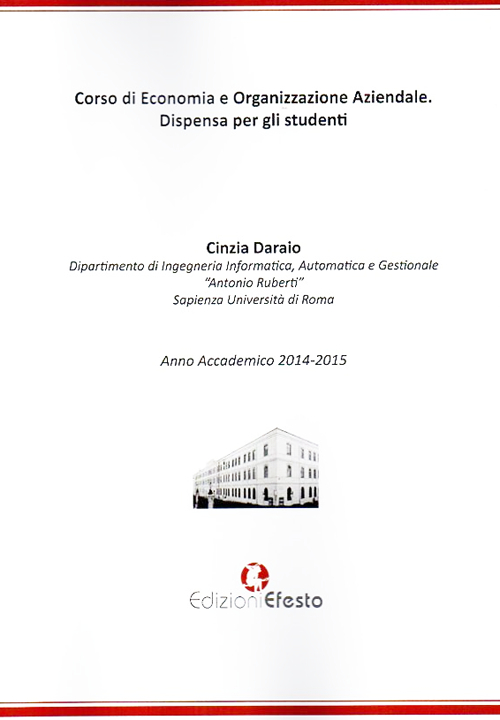 Corso di economia e organizzazione aziendale. Dispensa per gli studenti