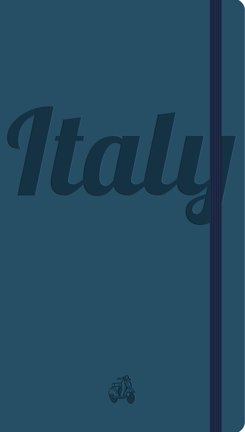 Italy. Notebook . Blue cover. Ediz. bilingue