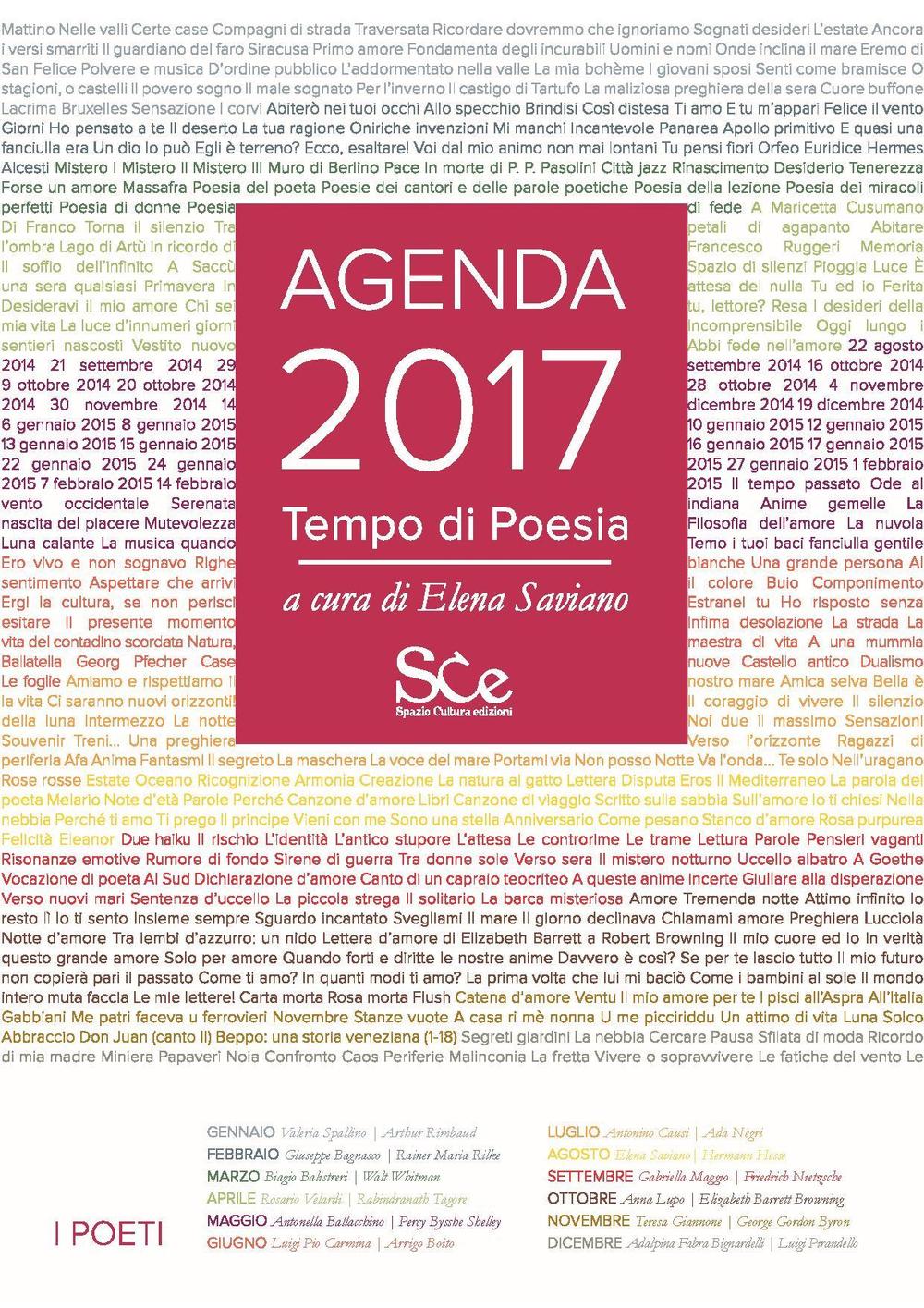 Tempo di poesia. Agenda 2017