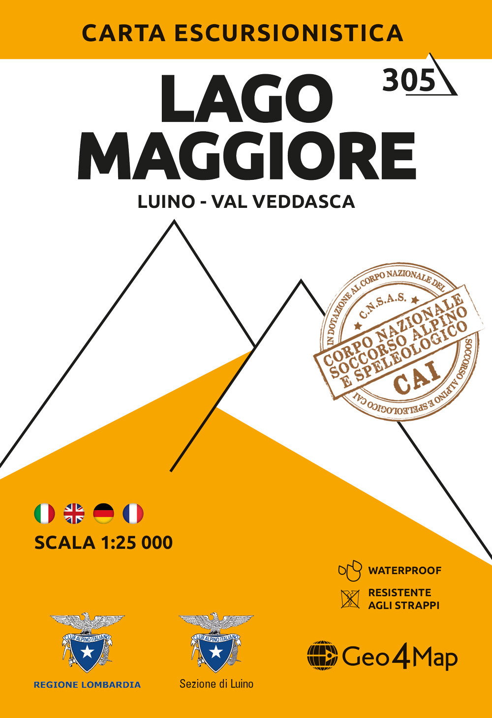 Lago Maggiore (Luino-Val Veddasca) Carta escursionistica 1:25.000