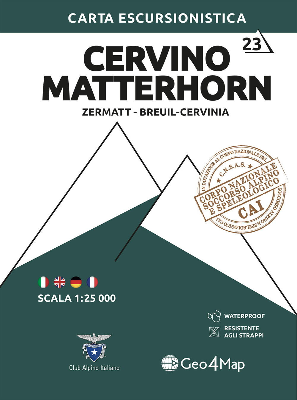 Carta escursionistica Cervino-Matterhorn (Zermatt, Cervinia)