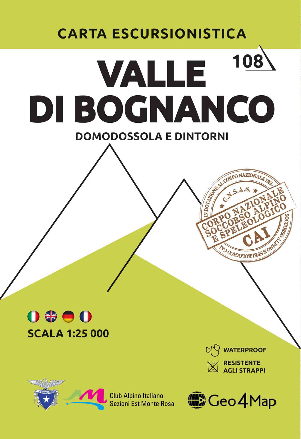 Valle di Bognanco. Domodossola e dintorni. Carta escursionistica 1:25.000