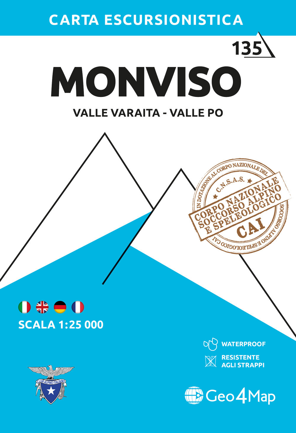 Monviso. Valle Varaita, Valle Po 1:25.000