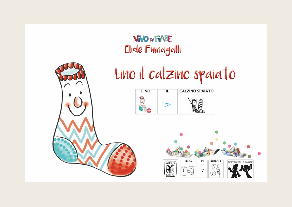 Lino il calzino spaiato. Testo in simboli. Schede per Kamishibai. Ediz. illustrata. Con audiolibro