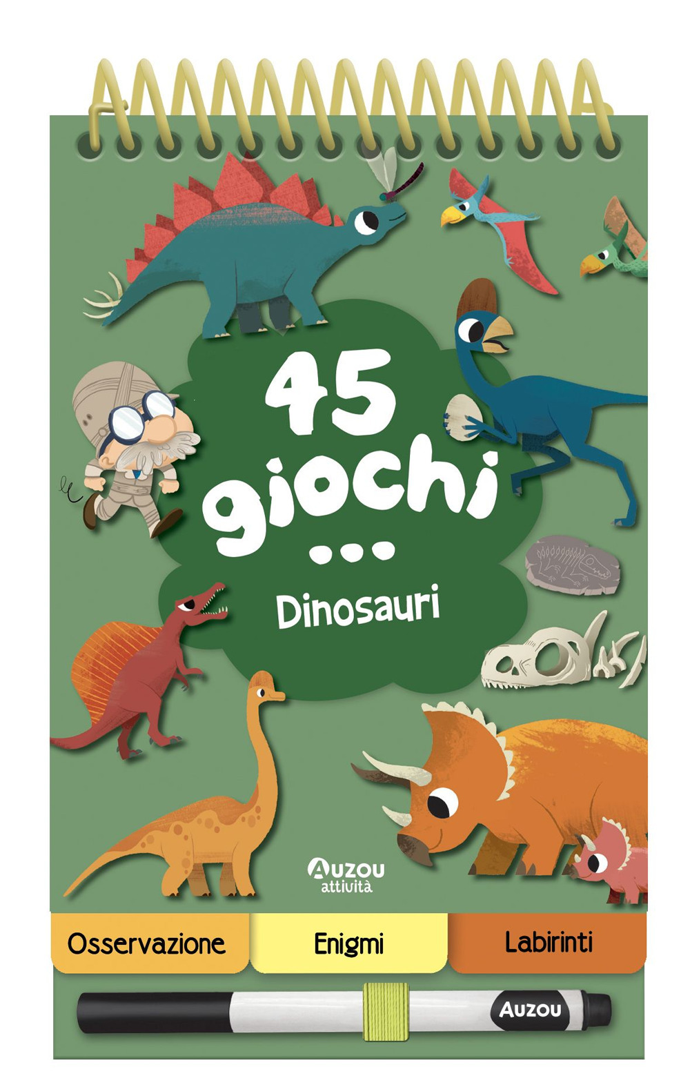 45 giochi... dinosauri. Ediz. a spirale. Con pennarello cancellabile