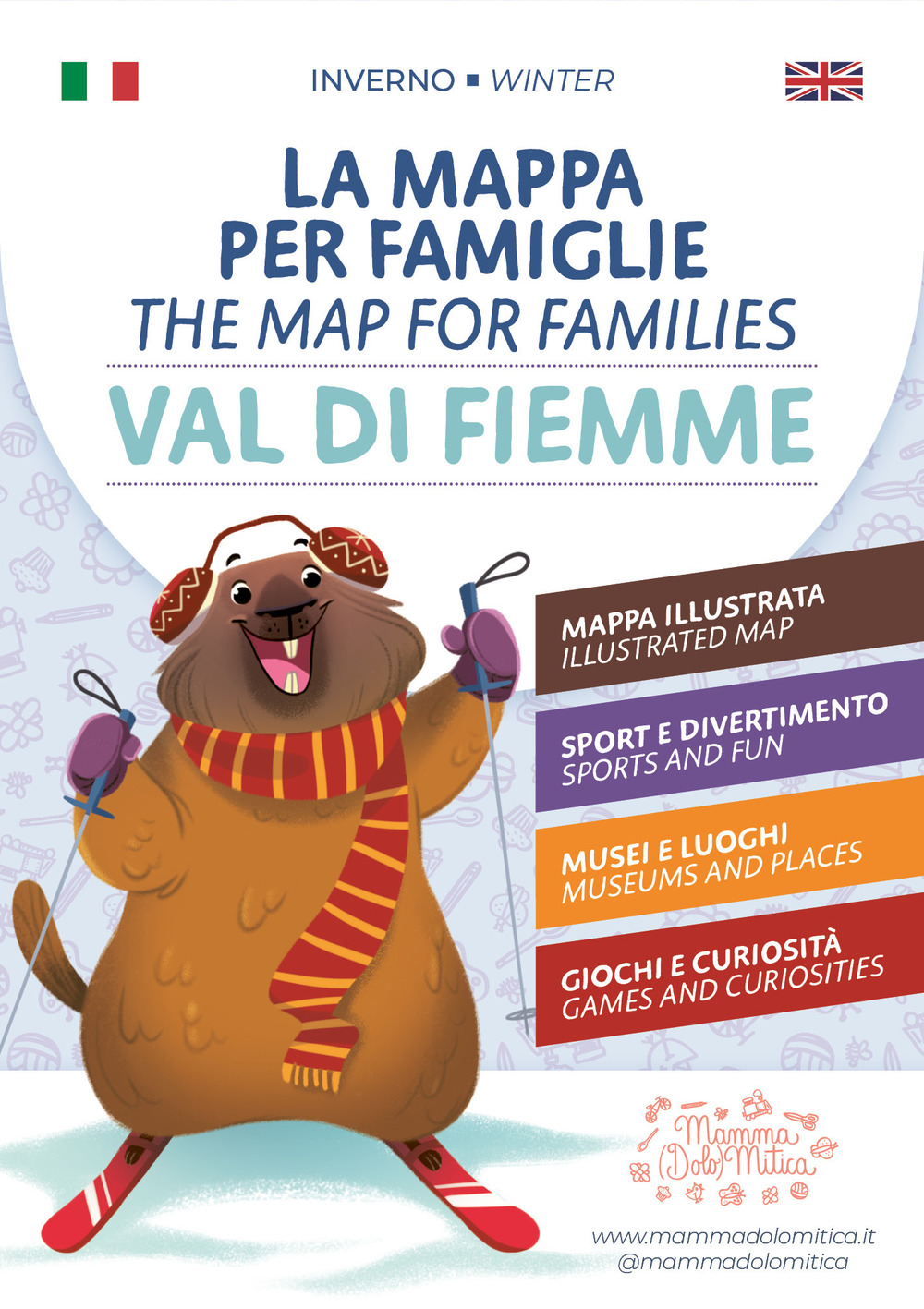 La mappa per Famiglie. Val di Fiemme. Inverno-The Map for families. Val di Fiemme. Winter. Ediz. bilingue