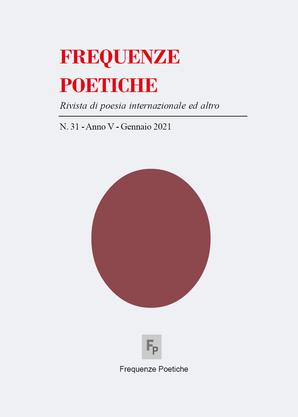 Frequenze poetiche n. 31. Vol. 31