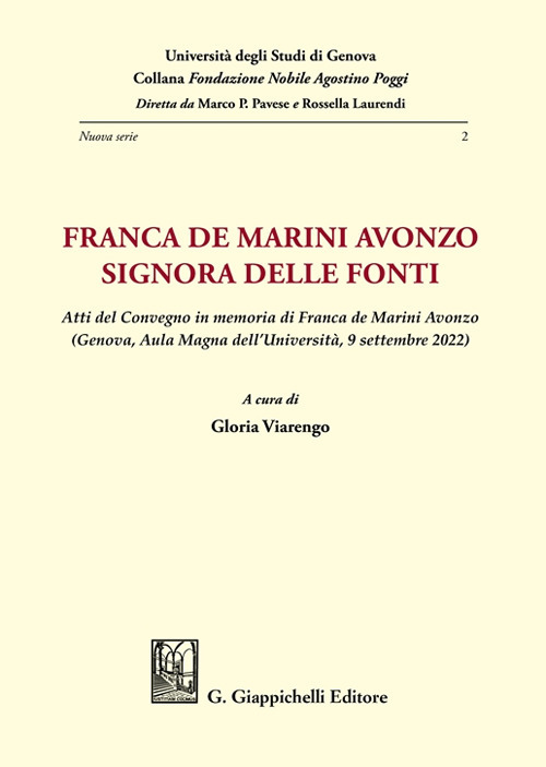 Franca de Marini Avonzo. Signora delle fonti