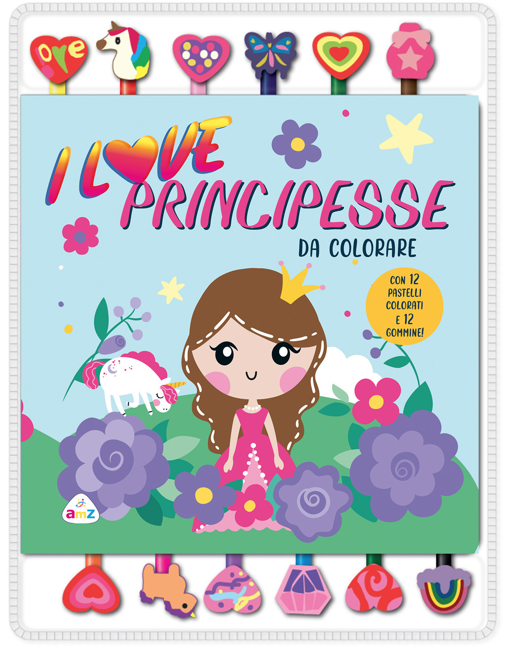 I love principesse da colorare. Ediz. illustrata. Con gommine