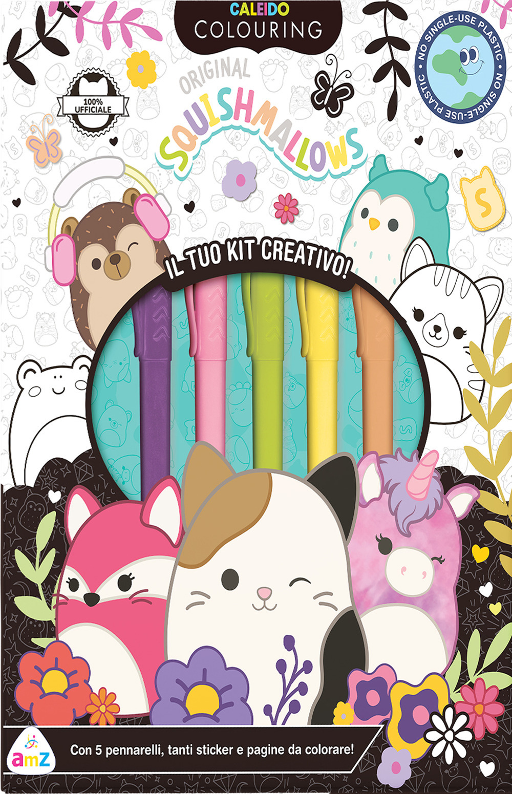 Squishmallows. Caleido colouring. Il tuo kit creativo. Ediz. a colori. Con 5 pennarelli. Con Adesivi