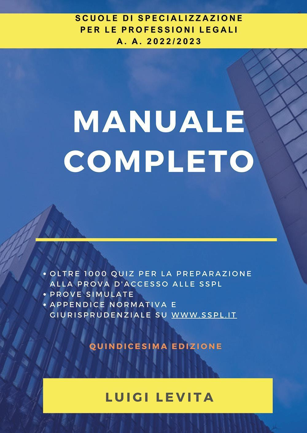 SSPL. Scuole di specializzazione per le professioni legali. Anno accademico 2022/2023