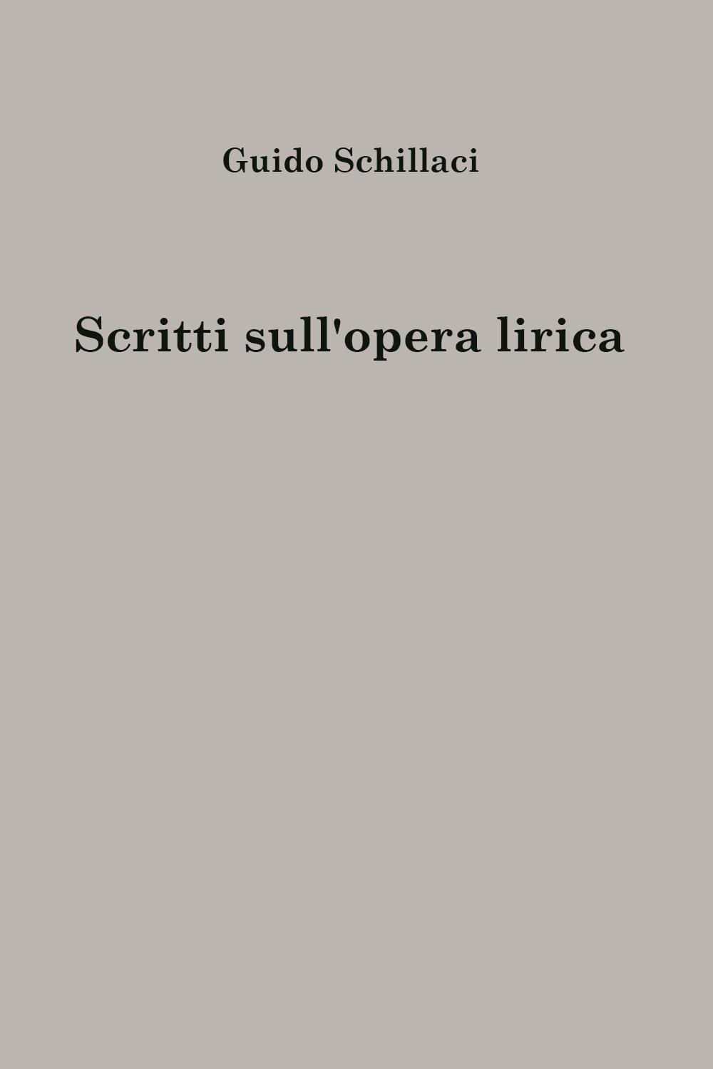 Scritti sull'opera lirica