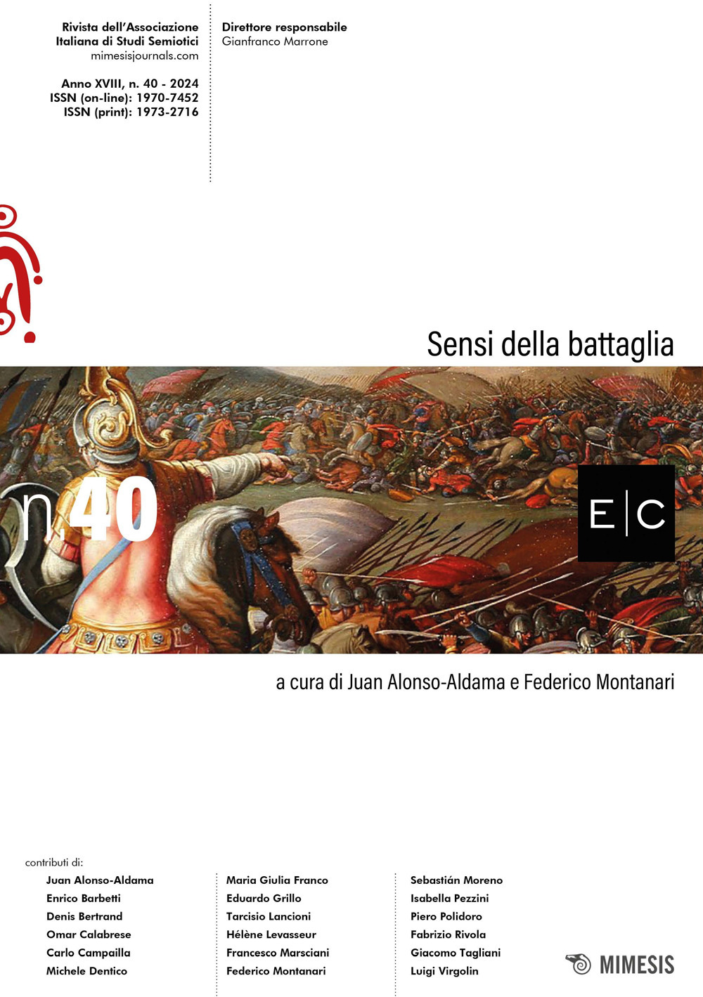 E/C. Rivista dell'associazione italiana di studi semiotici (2024). Vol. 40: Sensi della battaglia