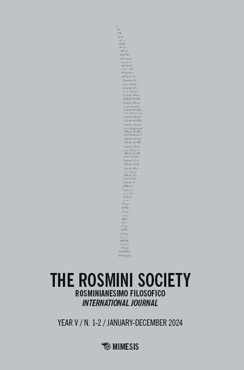 The Rosmini society. Rosminianesimo filosofico international journal (2024). Vol. 1-2