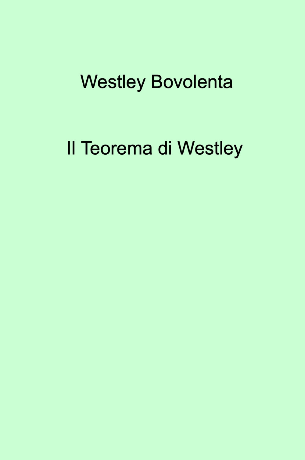 Il teorema di Westley