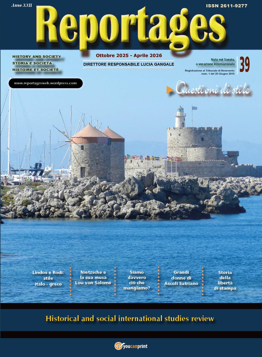 Reportages. Storia e società (2025). Vol. 39